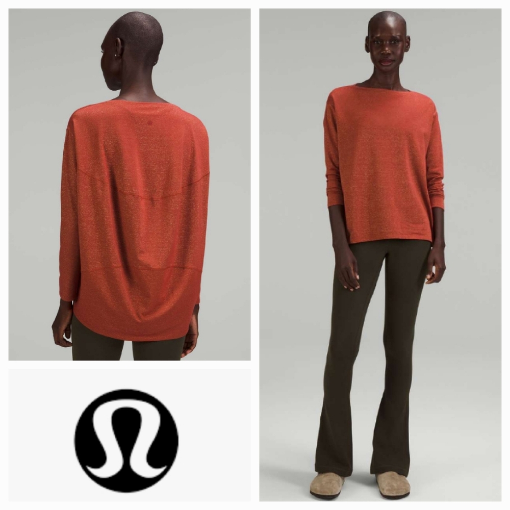 LULULEMON Back In Action Long Sleeve Shirt *Spark Cayenne Size 2 NWT